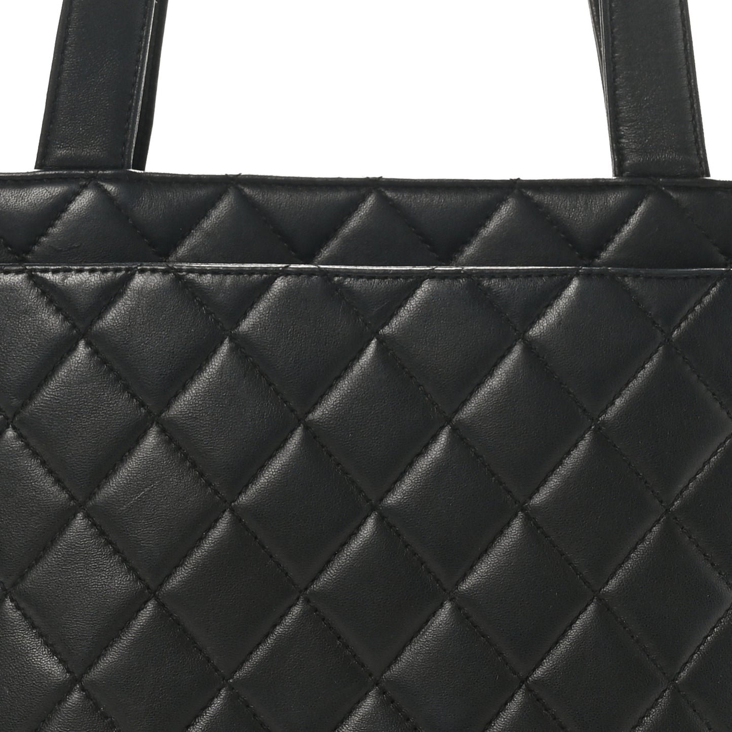Lambskin Quilted Tote Black