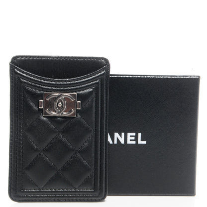 Chanel Lambskin Quilted Boy iPhone Case Black 5 of 8