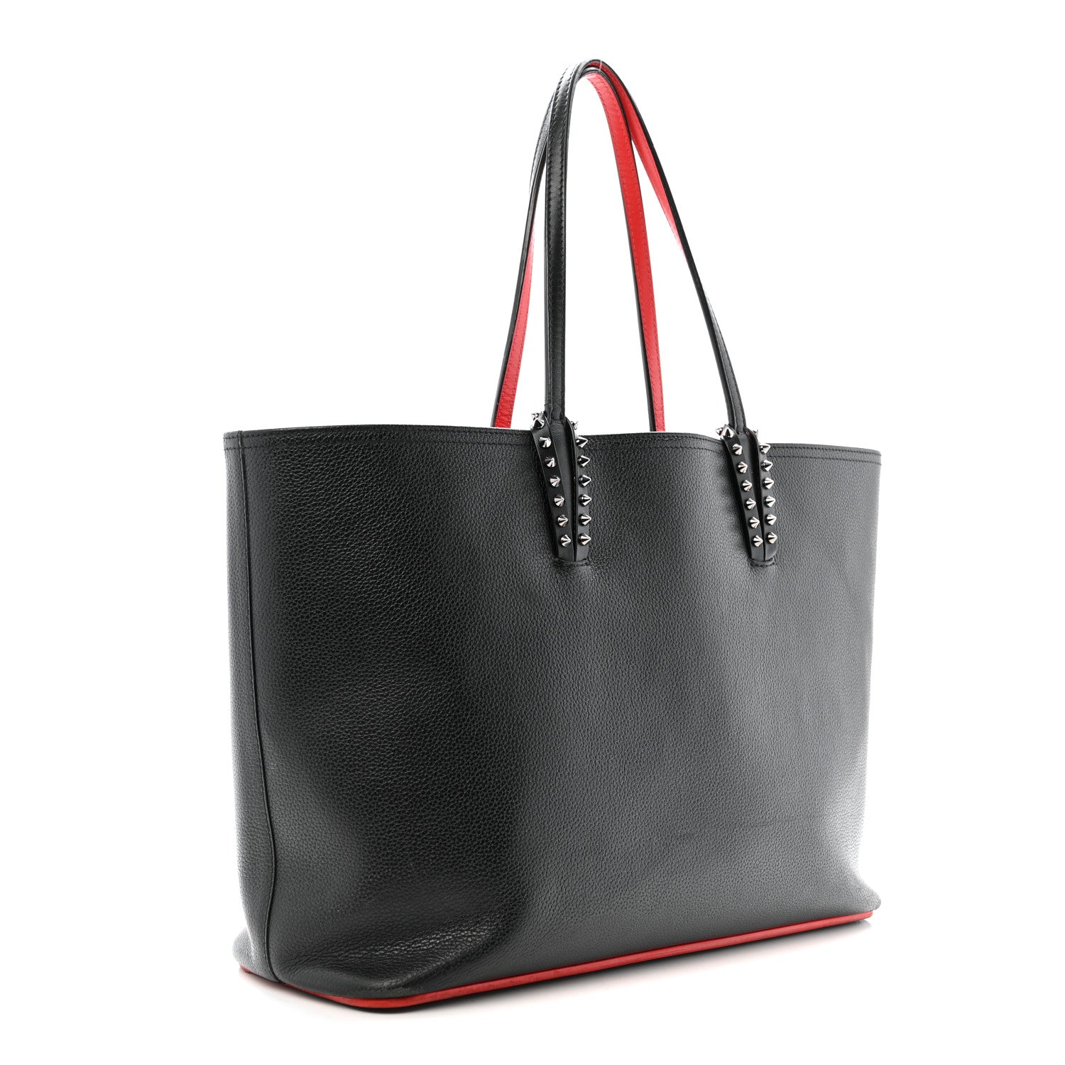 Christian Louboutin Calfskin Empire Spikes East West Cabata Tote Black 3 of 16