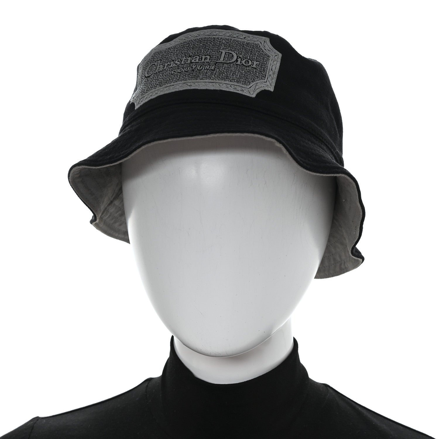 Christian Dior Cotton Logo Bucket Hat S Black 2 of 10