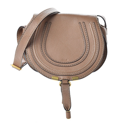 Chloe Calfskin Mini Marcie Round Crossbody Bag Nut 1 of 15