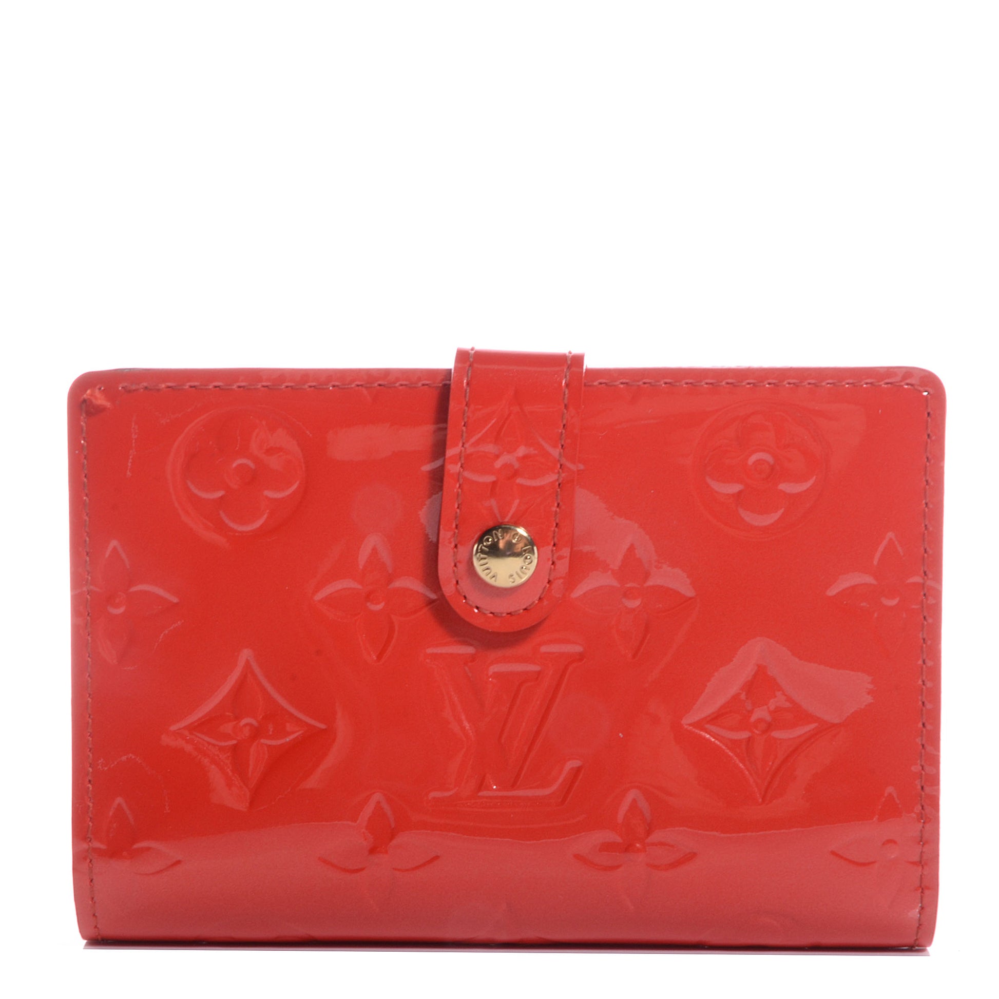 Louis Vuitton Vernis French Purse Wallet Orange Sunset 1 of 8