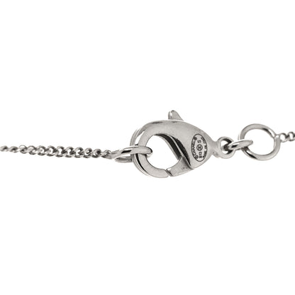 Chanel Baguette Crystal CC Necklace Silver 4 of 5