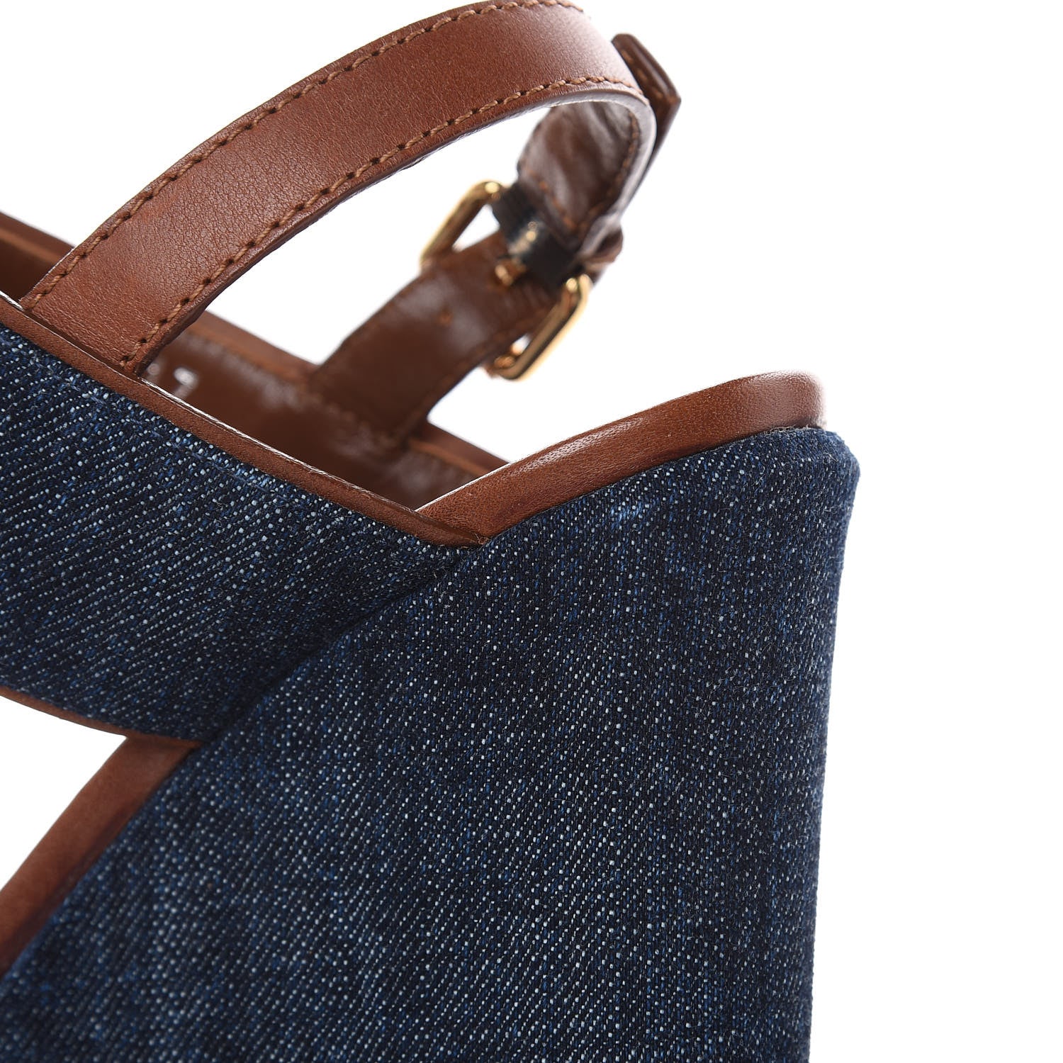 Louis Vuitton Denim Croisiere Wedge Sandals 39 Marine 9 of 11