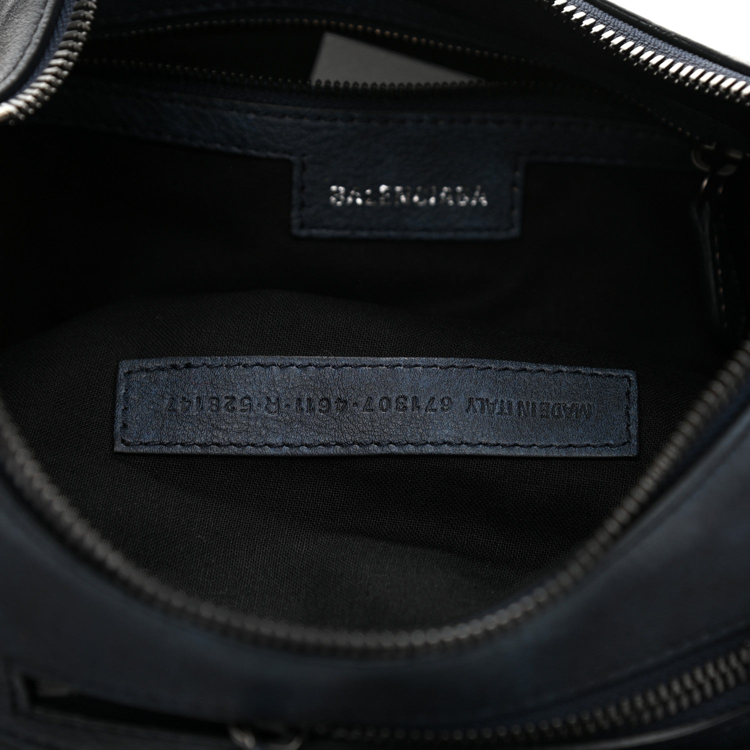 Balenciaga Used Calfskin Small Le Cagole Shoulder Bag Navy 7 of 9