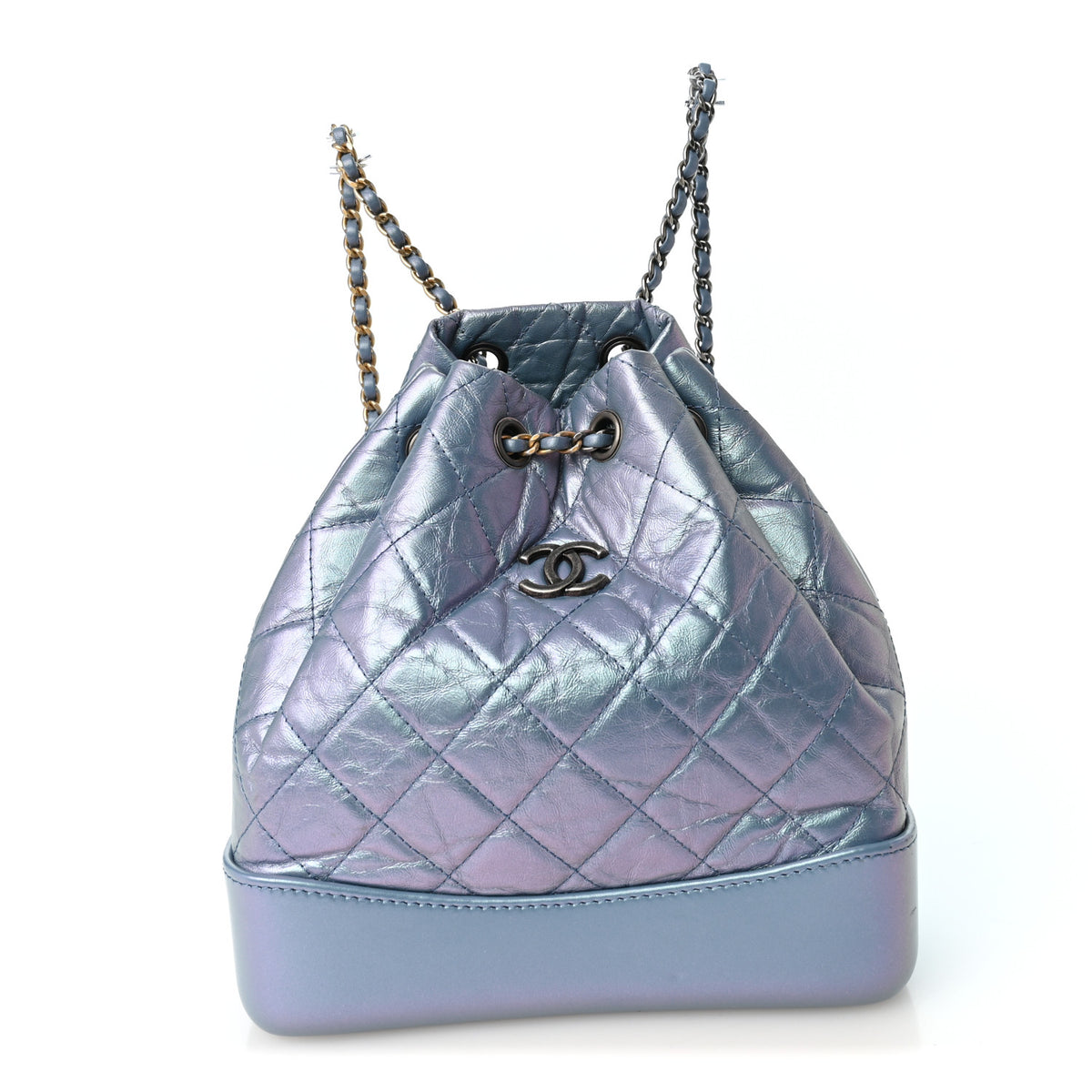 Chanel Iridescent Lambskin Calfskin Quilted Gabrielle Backpack Light Purple 1 of 11