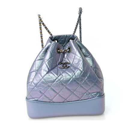 Chanel Iridescent Lambskin Calfskin Quilted Gabrielle Backpack Light Purple 1 of 11