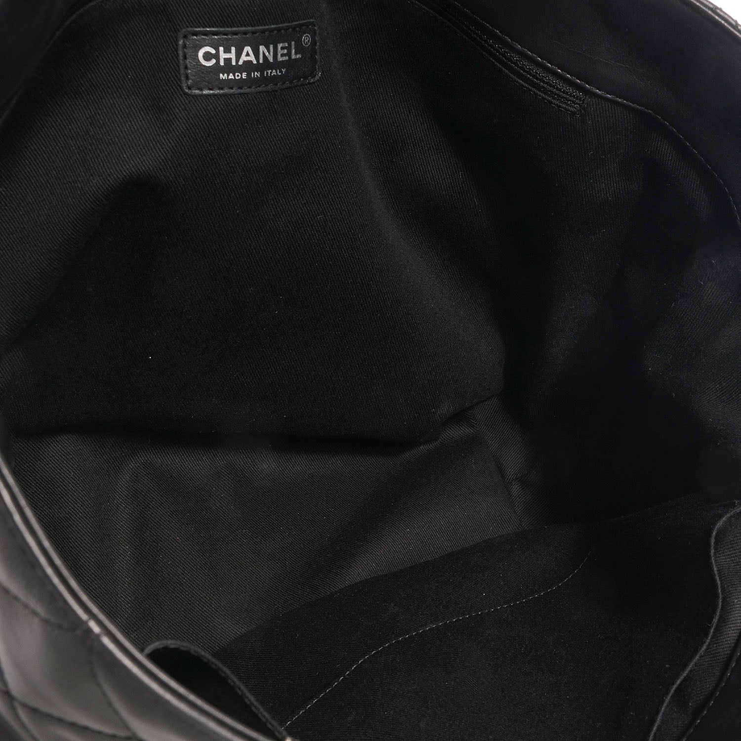 Chanel Calfskin Quilted Large Shopping In Chains Tote Black 6 of 9