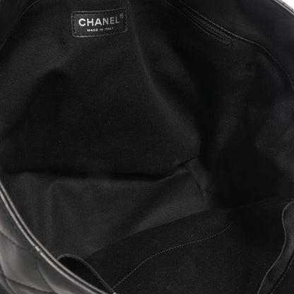 Chanel Calfskin Quilted Large Shopping In Chains Tote Black 6 of 9