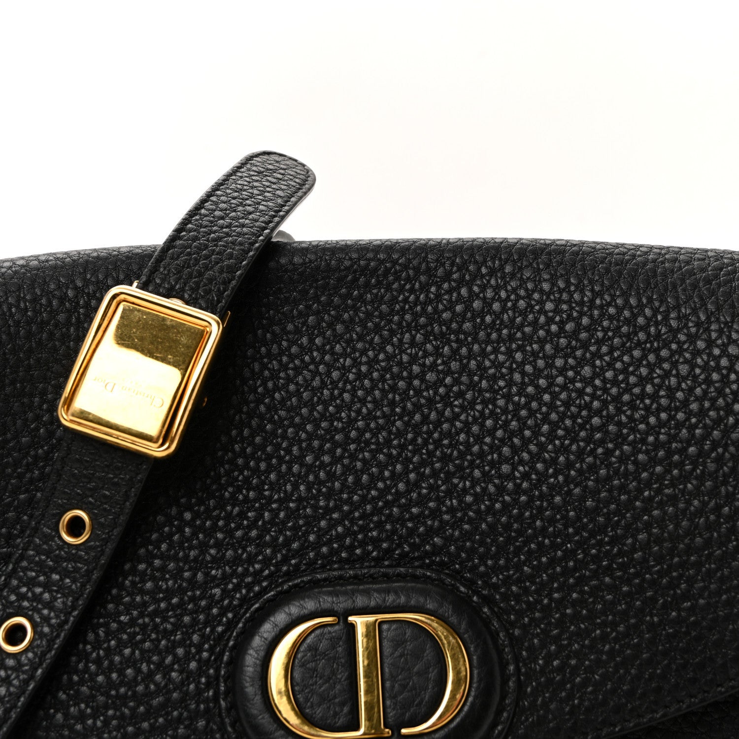 Christian Dior Grained Calfskin Medium Bobby Flap Black 7 of 9