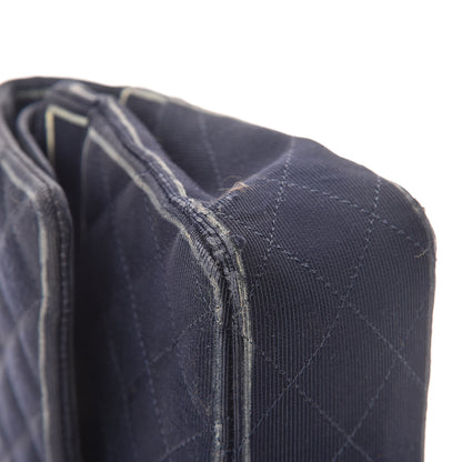 Chanel Grosgrain Quilted Medium Double Flap Navy 11 of 13