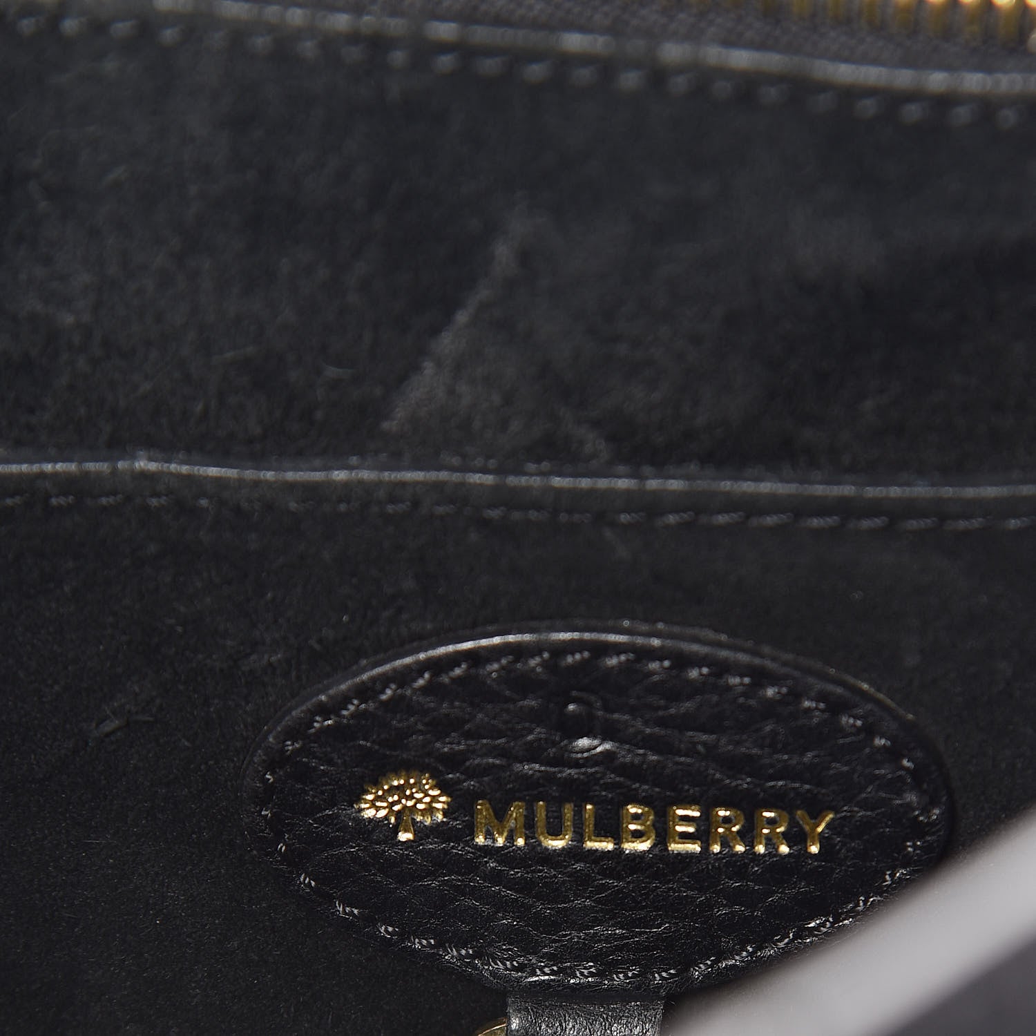 Mulberry Calfskin Crocodile Embossed Bayswater Black 7 of 10