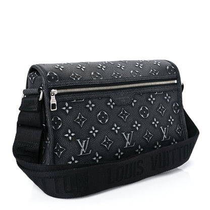 Louis Vuitton Cowhide Faded Monogram Archy Messenger MM Charcoal 2 of 7