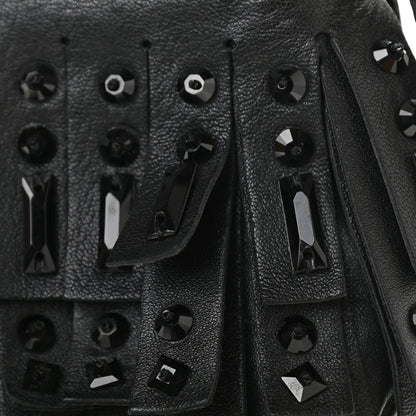 Prada Nappa Jeweled Fringe Wristlet Clutch Black 13 of 13