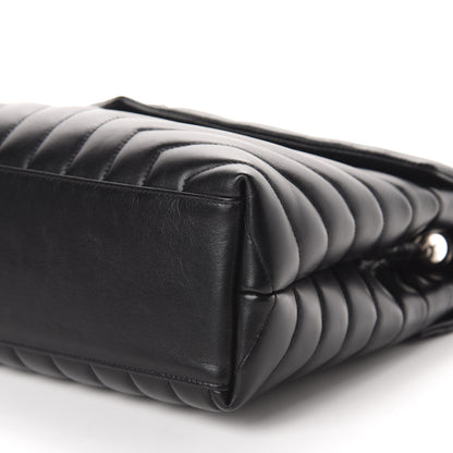 Saint Laurent Calfskin Y Quilted Monogram Medium Loulou Chain Satchel Black 6 of 10