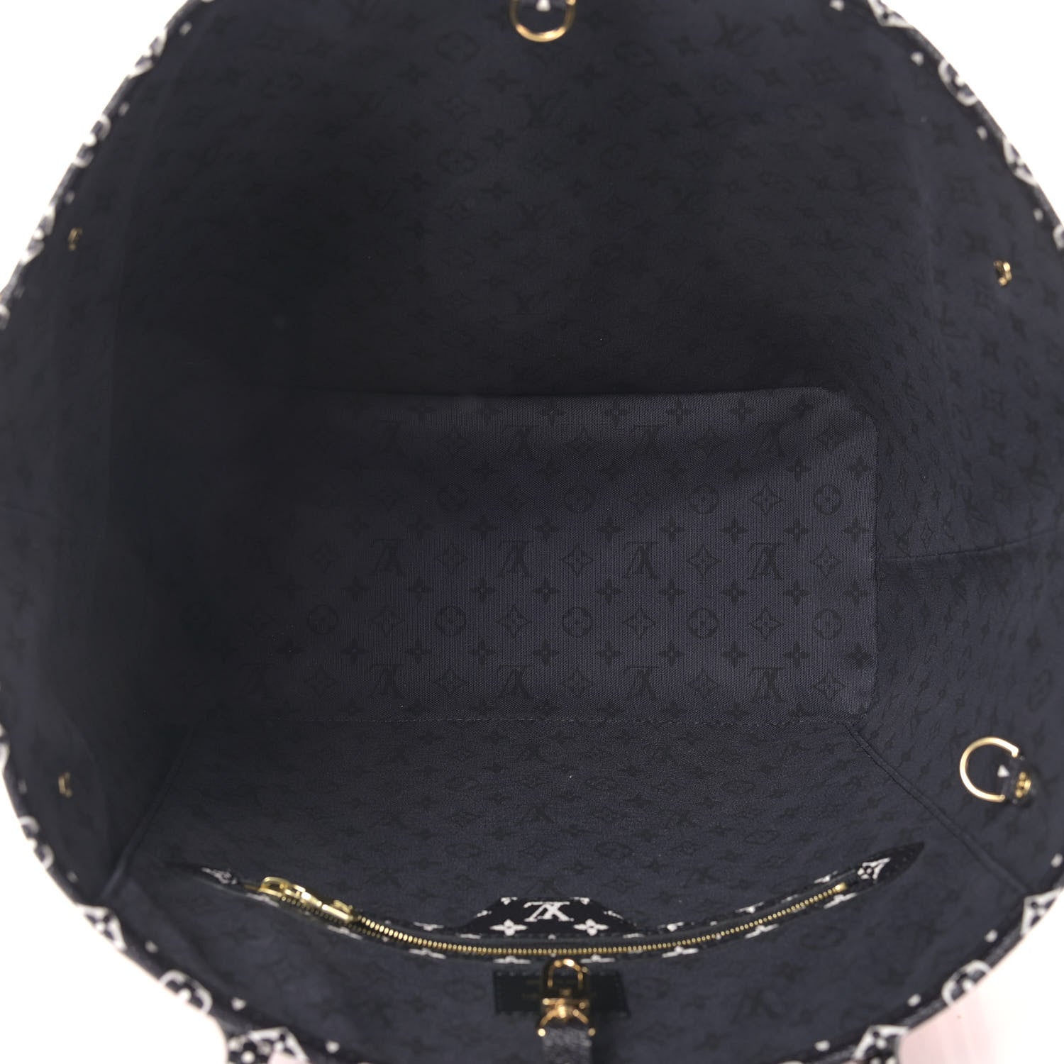 Louis Vuitton Monogram Giant Crafty Neverfull MM Creme Rouge Black 5 of 9
