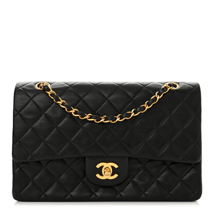 Chanel Lambskin Quilted Medium Double Flap Black 1 of 10