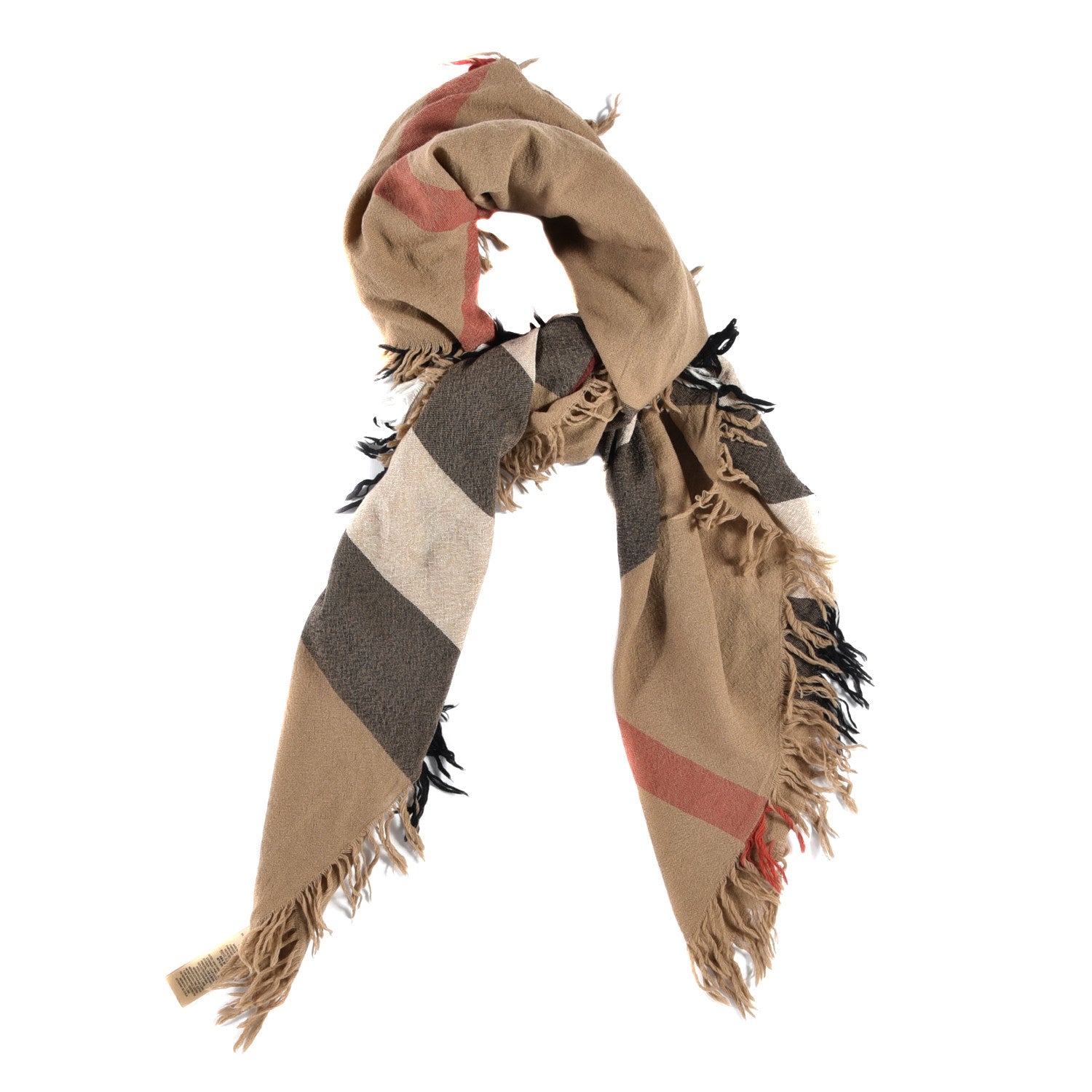 Burberry Merino Wool House Check Square Scarf Brown 1 of 4