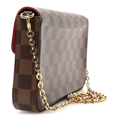 Louis Vuitton Damier Ebene Pochette Felicie Chain Wallet 4 of 10