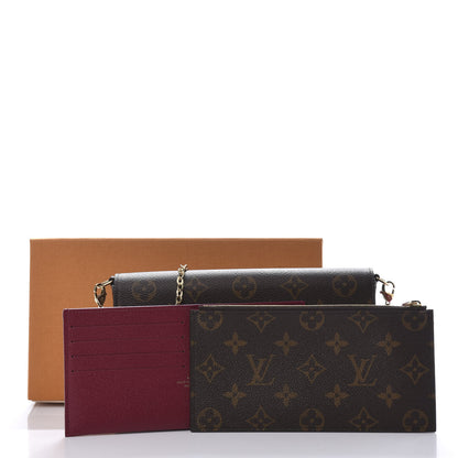 Louis Vuitton Monogram Pochette Felicie Chain Wallet Fuchsia 11 of 11