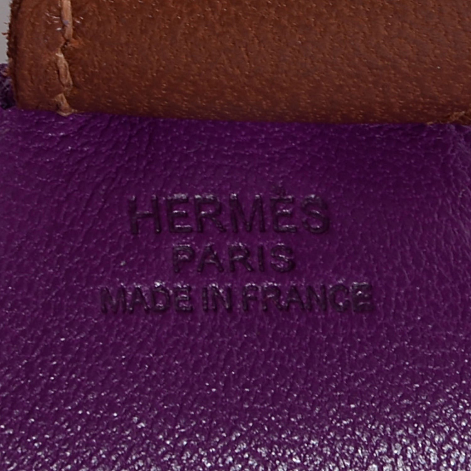Hermes Milo Lambskin Grigri Rodeo Horse Bag Charm PM Anemone Bleu Izmir Fauve 3 of 3