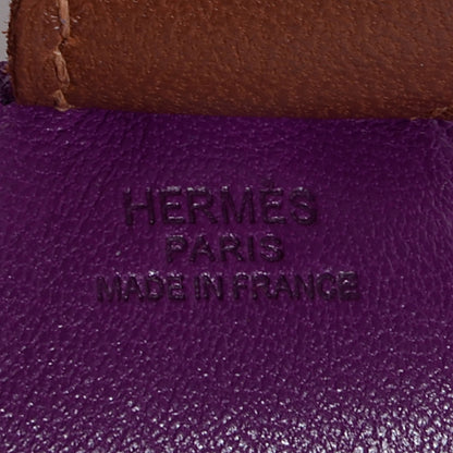 Hermes Milo Lambskin Grigri Rodeo Horse Bag Charm PM Anemone Bleu Izmir Fauve 3 of 3