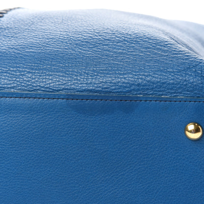 Saint Laurent Calfskin Large Neo Double Reversible Tote Turquoise 7 of 10