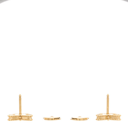 Van Cleef & Arpels 18K Yellow Gold Mother of Pearl Sweet Alhambra Butterfly Earrings 3 of 4