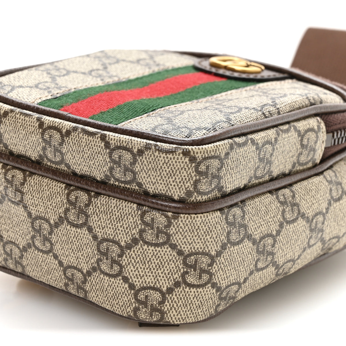 Gucci GG Supreme Monogram Web Mini Ophidia Messenger Brown 10 of 10