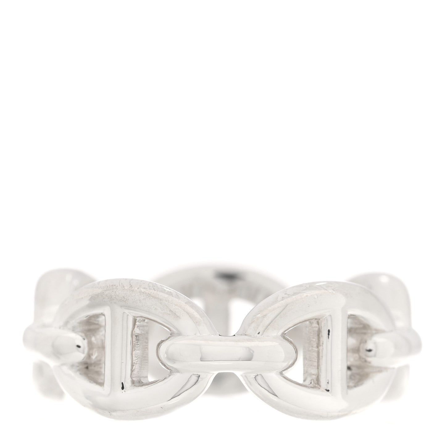 Sterling Silver PM Chaine d'Ancre Enchainee Band Ring 49 5