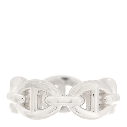 Hermes Sterling Silver PM Chaine d'Ancre Enchainee Band Ring 49 5 3 of 5