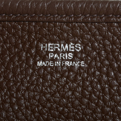 Hermes Taurillon Clemence Evelyne III PM Chocolate 6 of 15