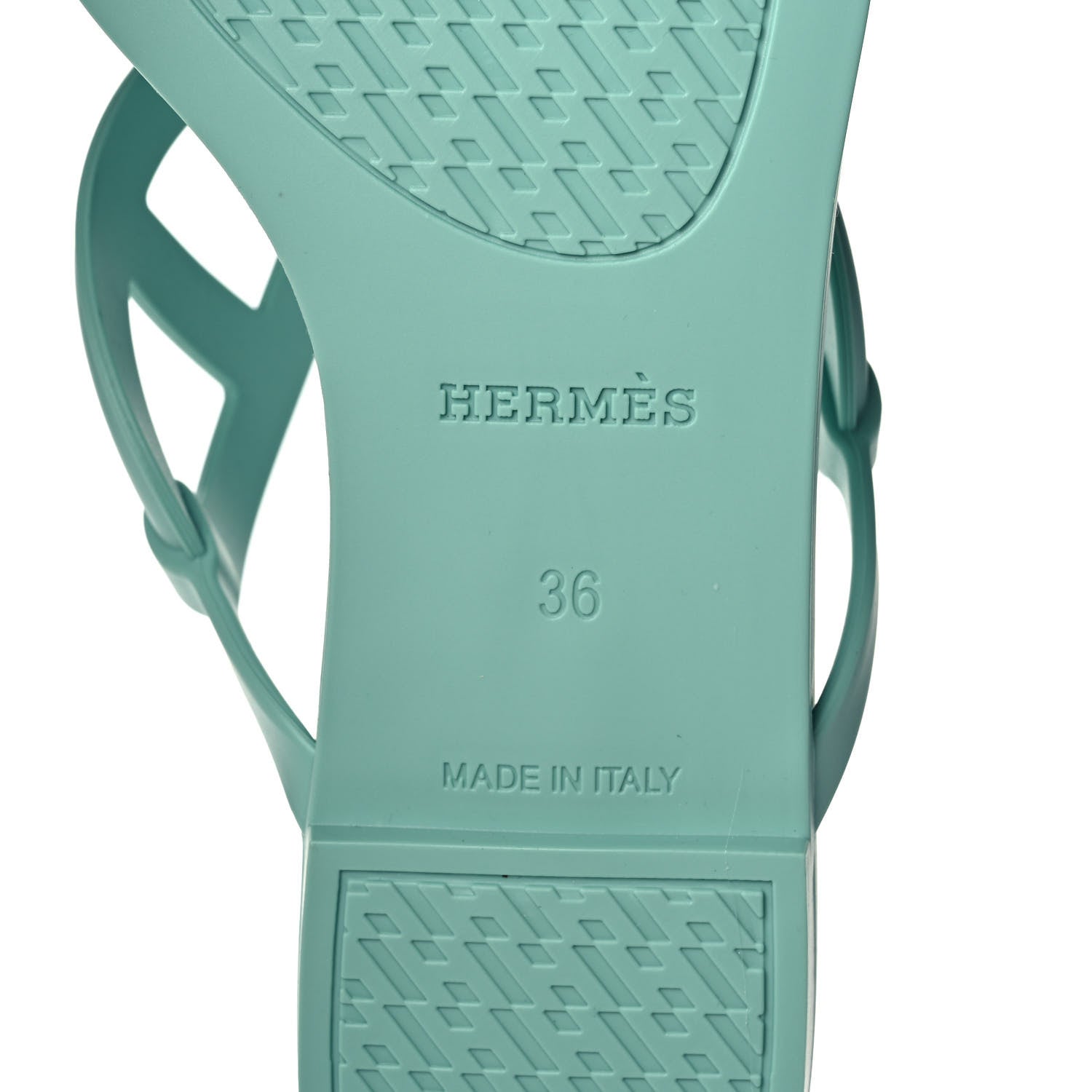 Hermes Rubber Womens Egerie Sandals 36 Vert Embrun 6 of 7