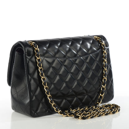 Chanel Lambskin Quilted Jumbo Double Flap Black 3 of 8