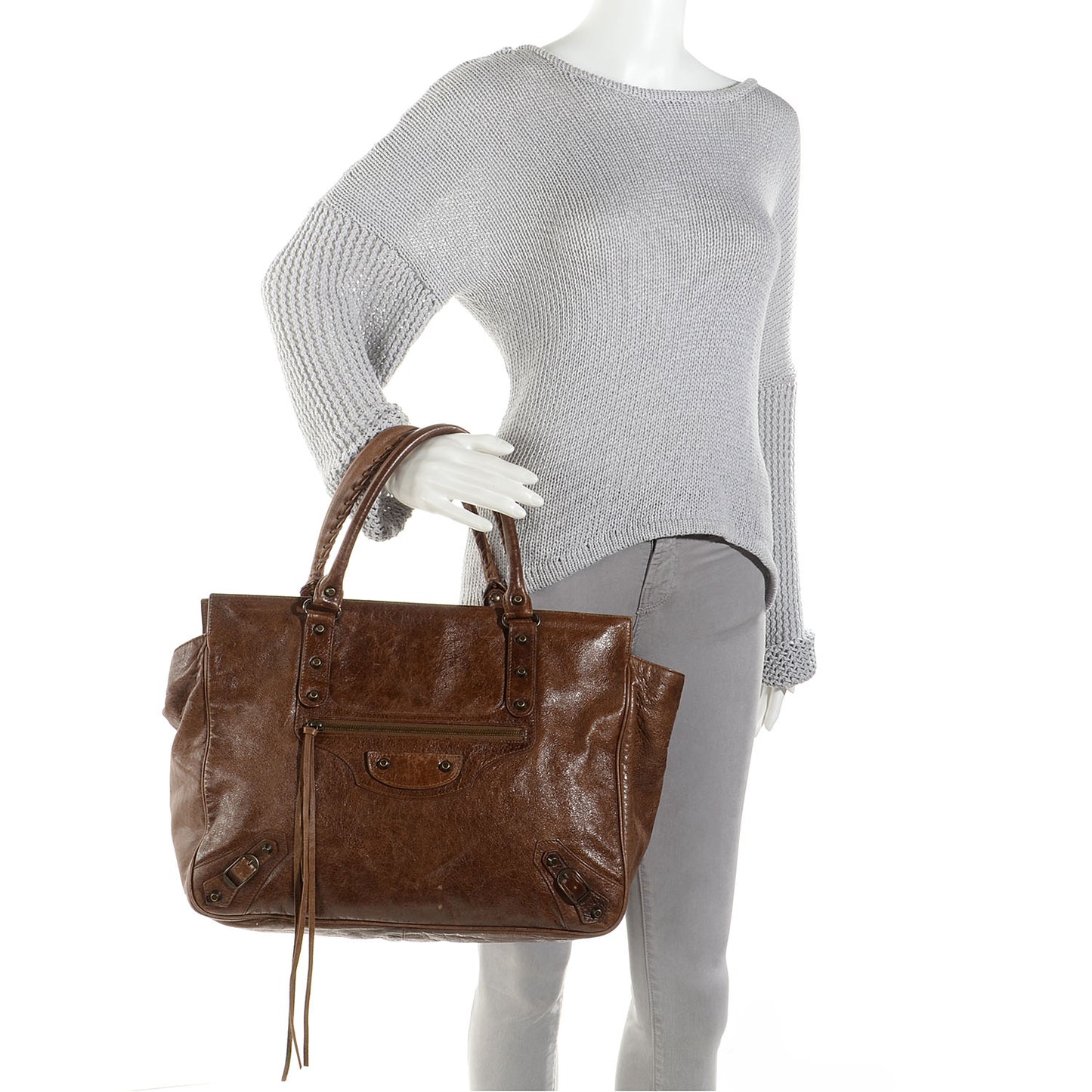 Chevre Shopping Tote Truffle