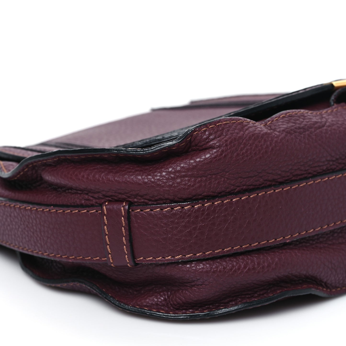 Grained Calfskin Medium Marcie Saddle Bag Dark Velvet