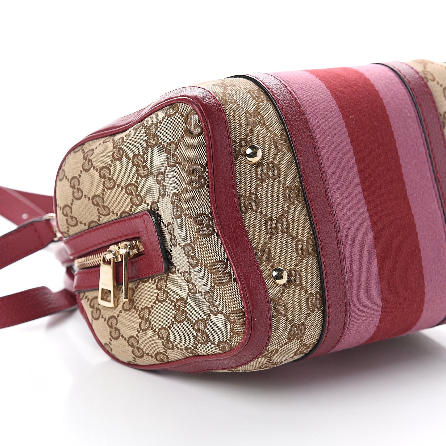 Monogram Cellarius Calfskin Vintage Web Small Boston Beige Ebony Soft Burgundy Peonia Flower Box Pink