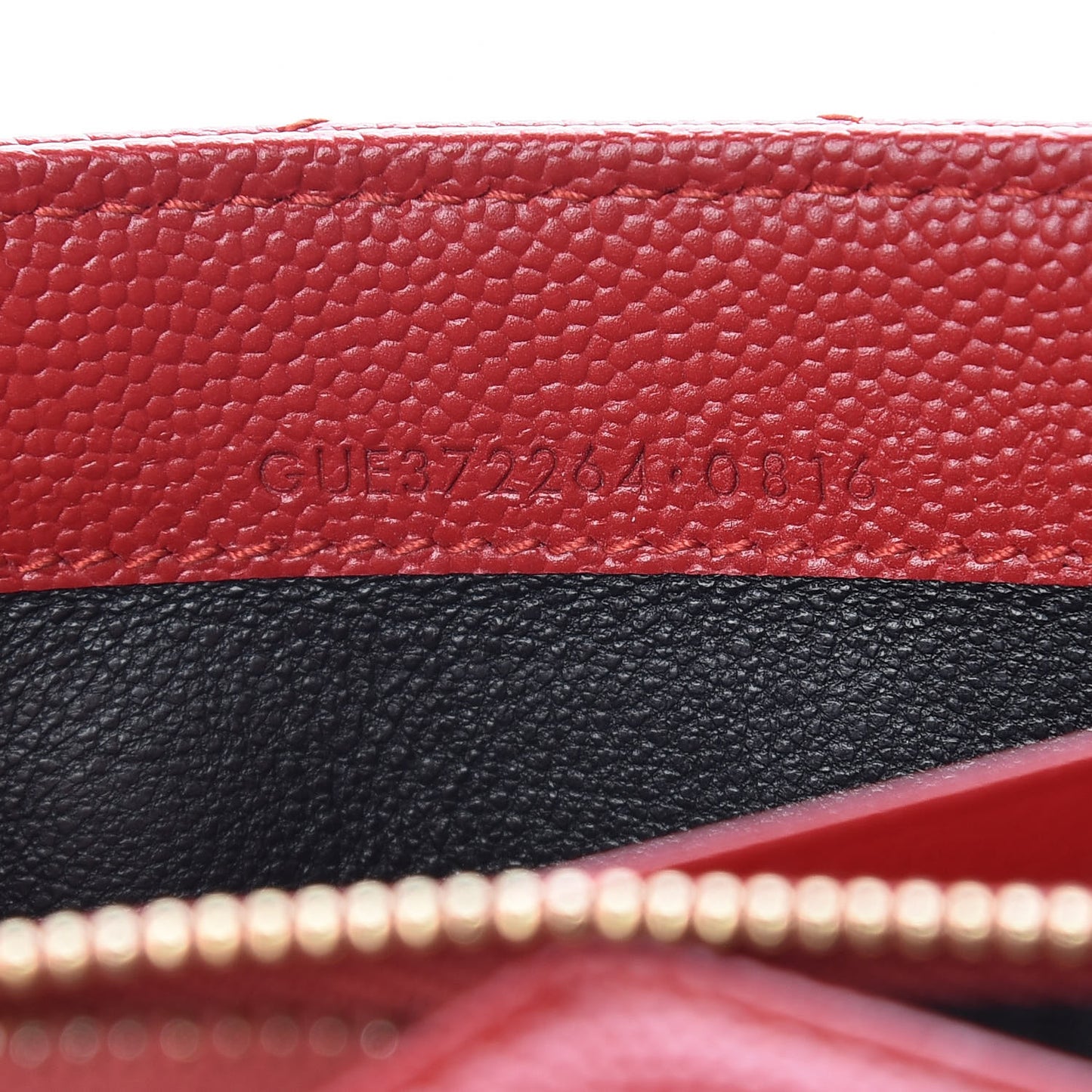 Grain De Poudre Matelasse Chevron Monogram Flap Wallet Red