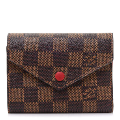 Louis Vuitton Damier Ebene Victorine Wallet Cherry 1 of 8