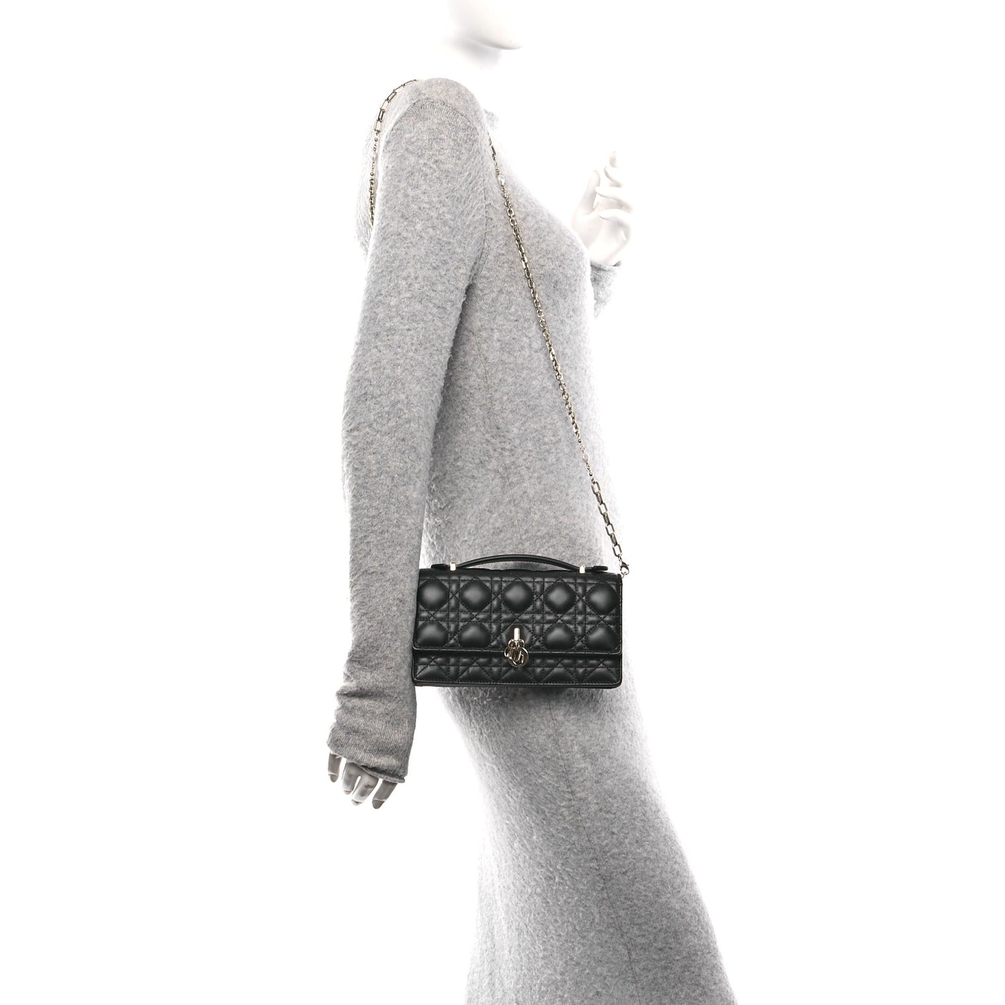 Lambskin Cannage Mini My Dior Bag Black
