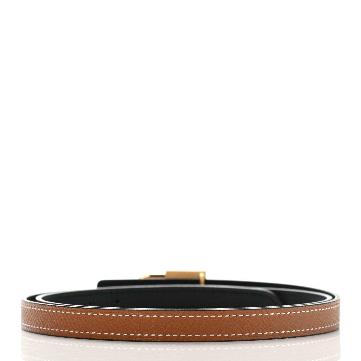Hermes Epsom Swift 13mm Romance Belt 80 Gold Black 2 of 6