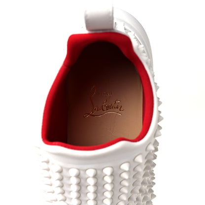 Christian Louboutin Neoprene Spike Sock Donna Flat Sneakers 37 White Snow Mat 7 of 7