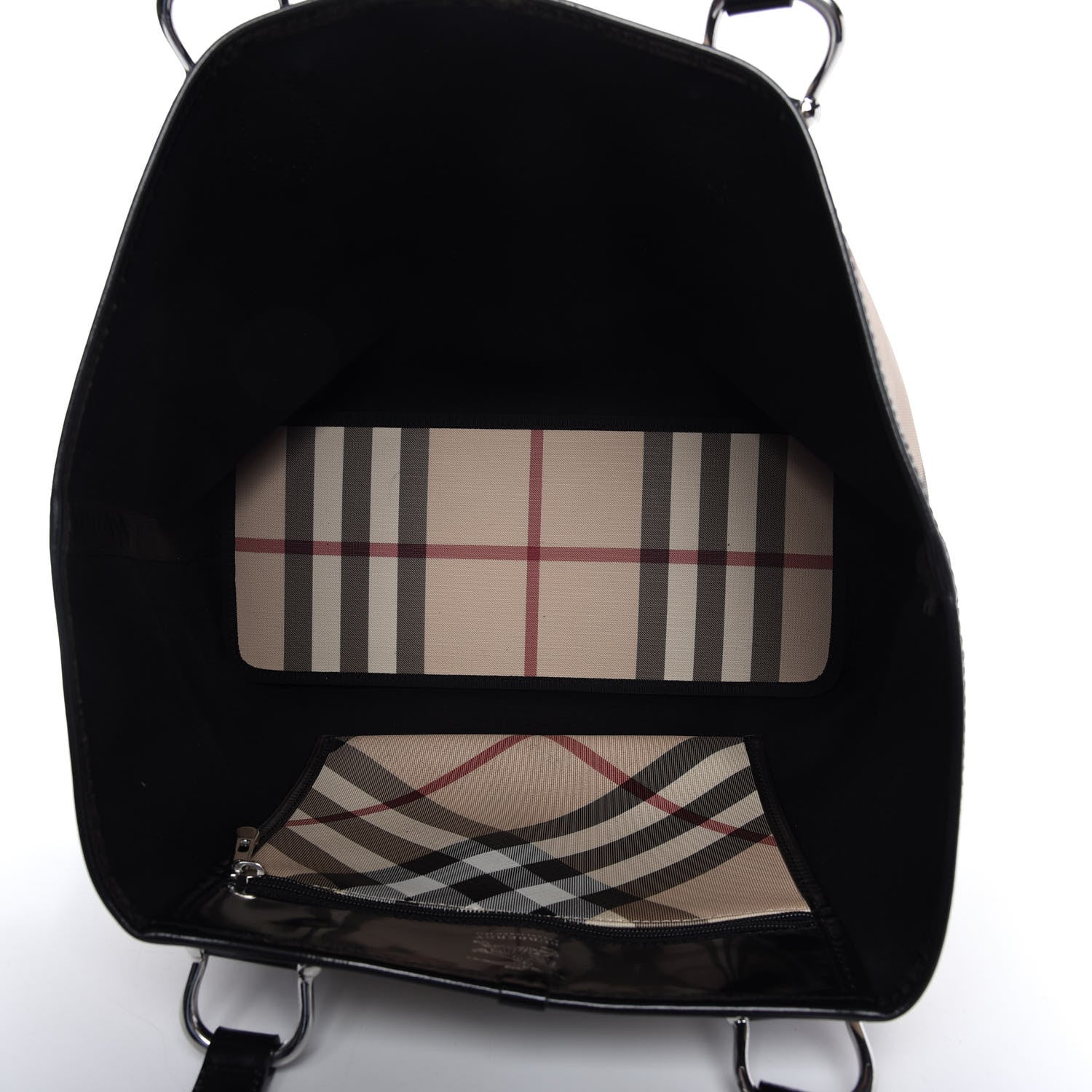 Burberry Nova Check Large Nickie Tote Black 5 of 14