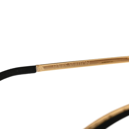 Louis Vuitton Monogram Grease Sunglasses Z1366E Gold 5 of 8