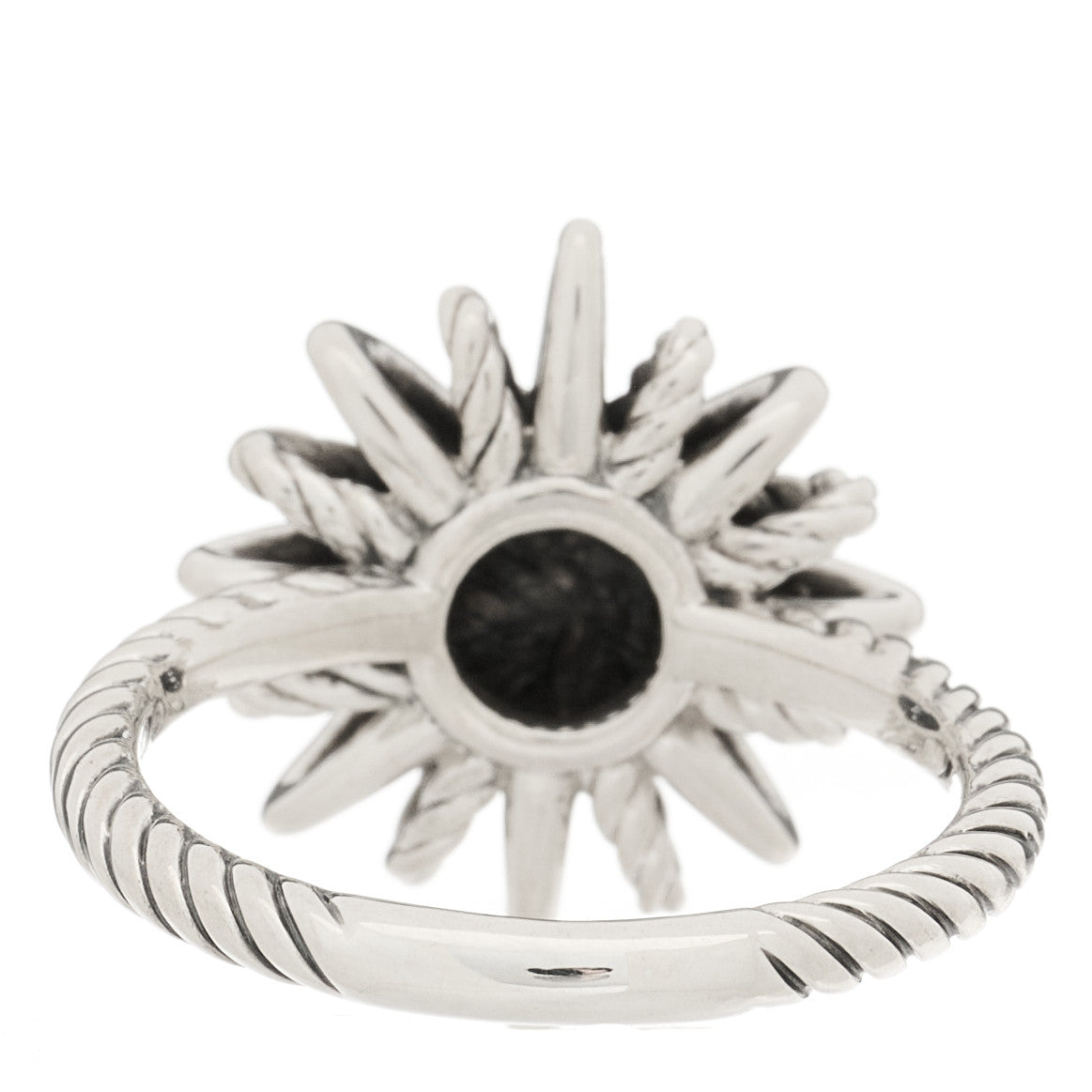Sterling Silver Diamond 16mm Starburst Ring 54 7
