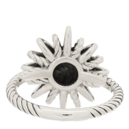 David Yurman Sterling Silver Diamond 16mm Starburst Ring 54 7 4 of 5