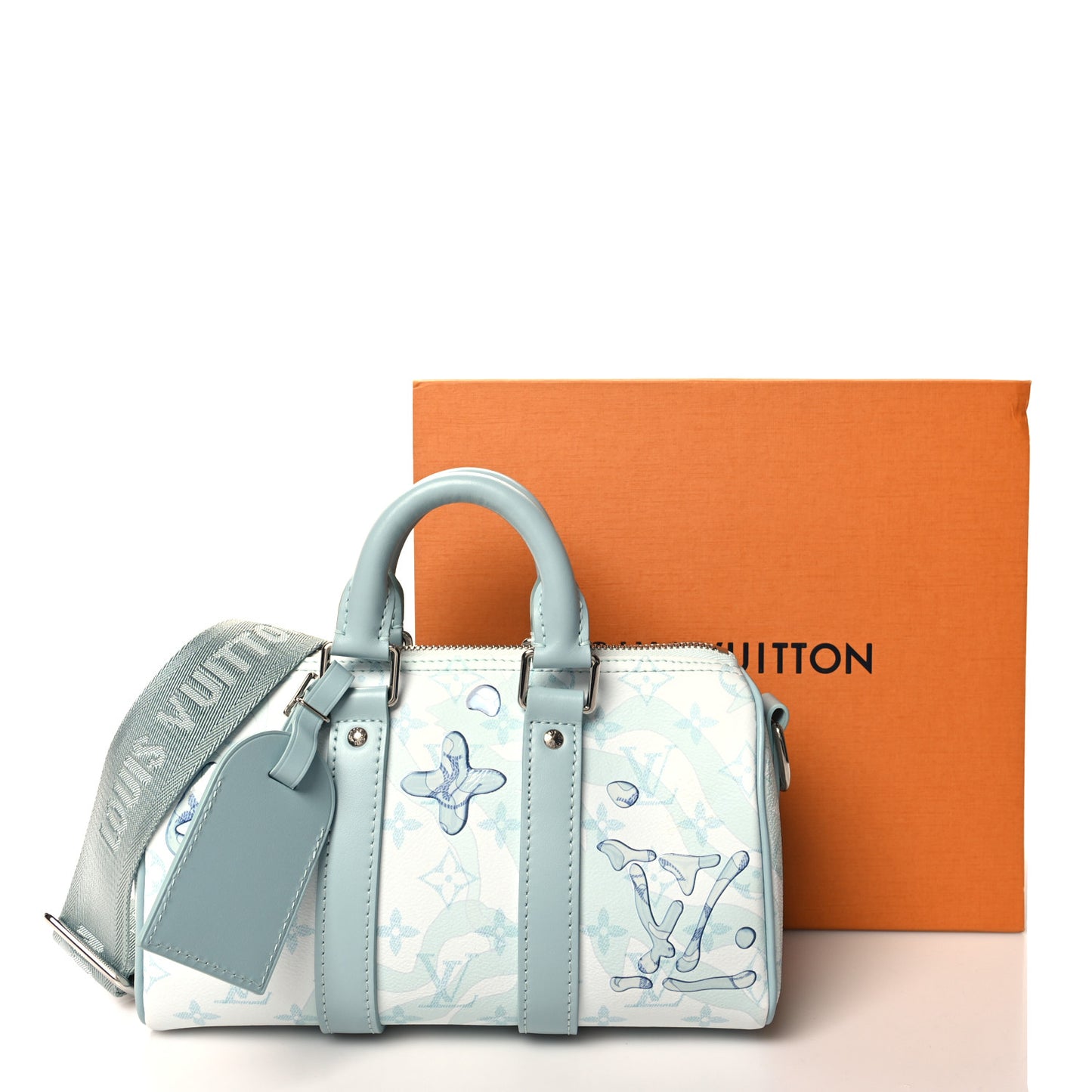 Monogram Aquagarden Keepall Bandouliere 25 Crystal Blue