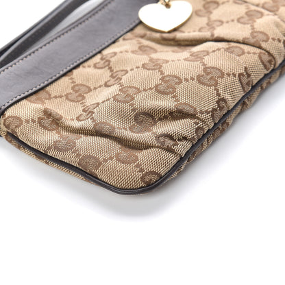 Gucci Monogram Hearts Wristlet Dark Brown 8 of 10
