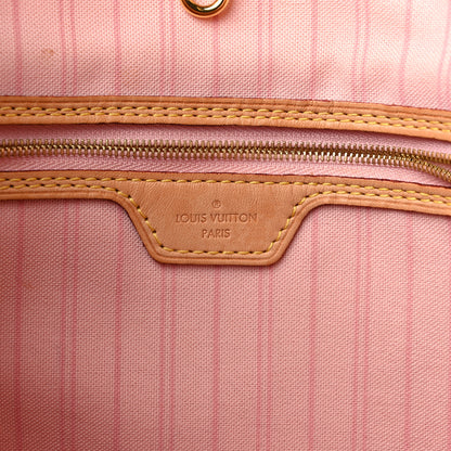 Louis Vuitton Damier Azur Delightful MM Rose Ballerine 6 of 20