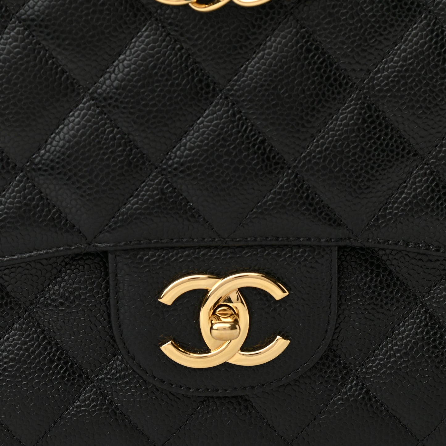 Caviar Quilted Maxi Double Flap Black